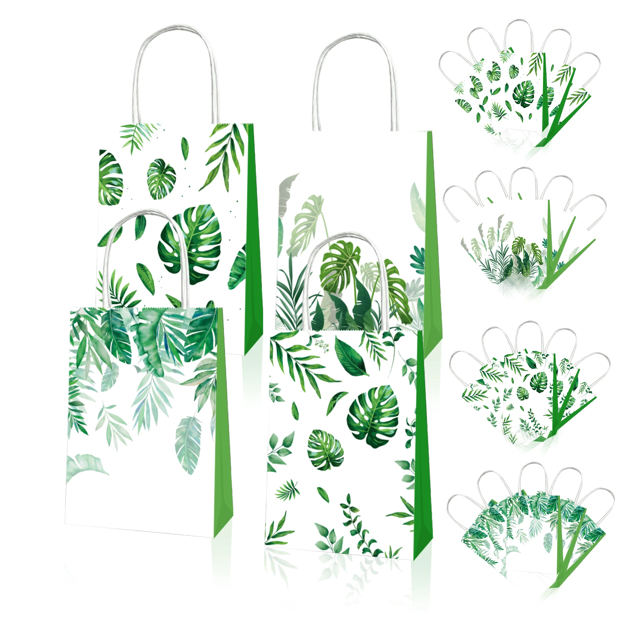 BD096 12Pcs Hawaii Green Palm Leaf Theme Birthday Party Kraft Paper Tote Bag Baby Shower Wedding Party Souvenir Shopping Bags
BD096 12Pcs Hawaii Green Palm Leaf Theme Birthday Party Kraft Paper Tote Bag Baby Shower Wedding Party Souvenir Shopping Bags