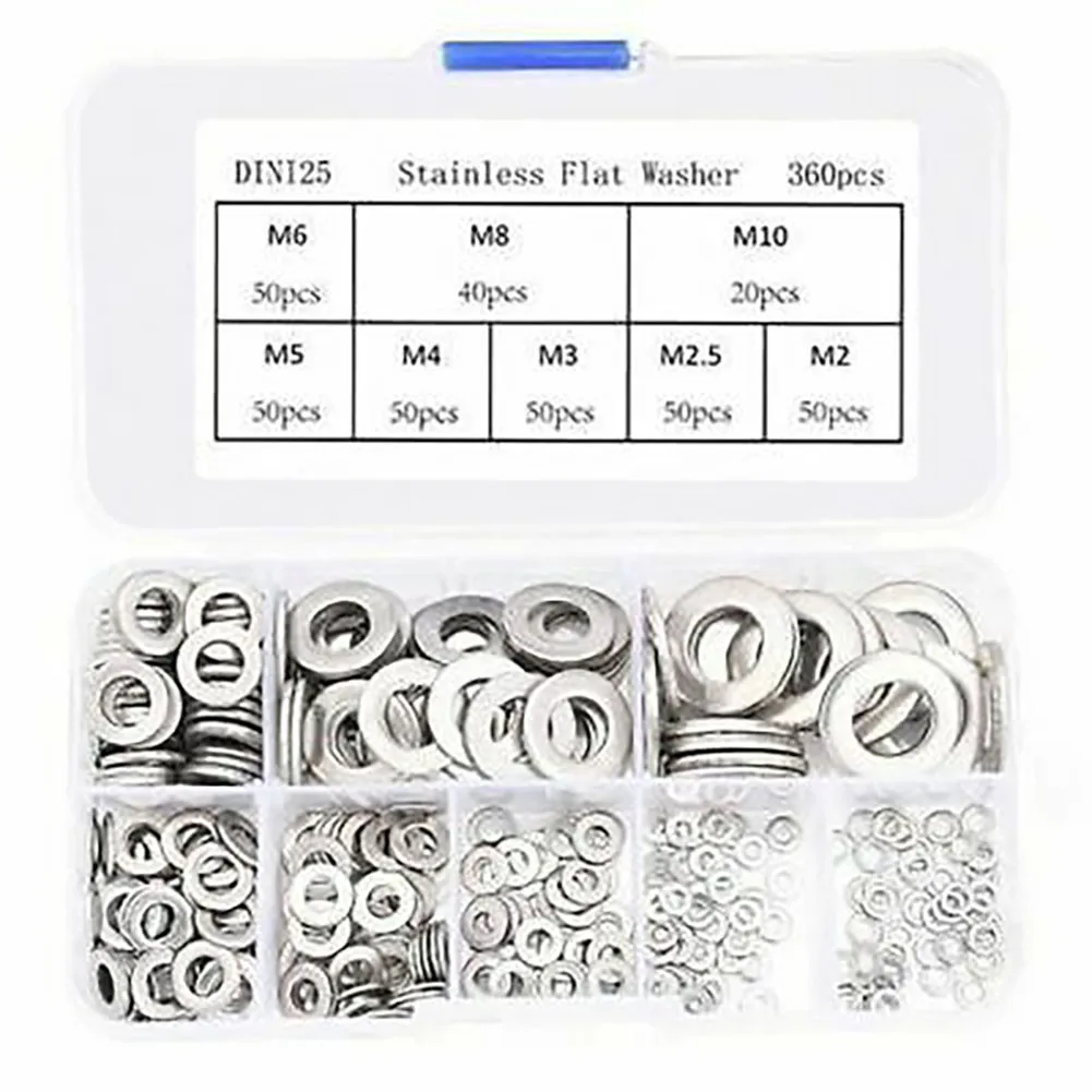 360Pcs Gaskets O'ring Kit Car Washers Stainless Steel Washer Flat Washer Sealing Ring Washers Assortment Set PRESSUR WASHER
360Pcs Gaskets O'ring Kit Car Washers Stainless Steel Washer Flat Washer Sealing Ring Washers Assortment Set PRESSUR WASHER