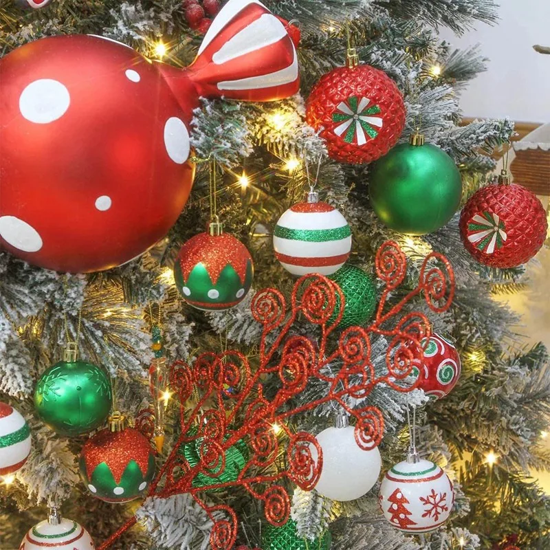 Акция! Набор рождественских шаров с гальваническим покрытием ручная роспись