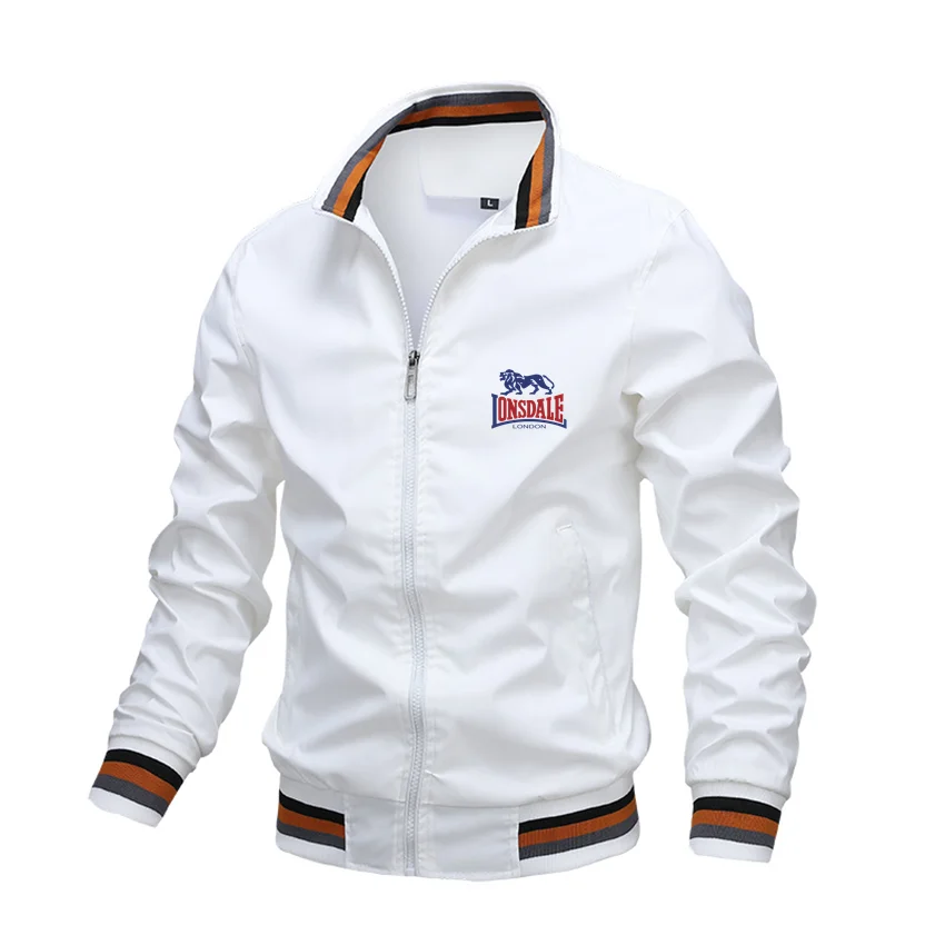 

2022 LONSDALE Logo Aviator Stand Collar Jacket Men's Casual Slim Baseball Jacket Latest Spring Fashion High Quality Jacket