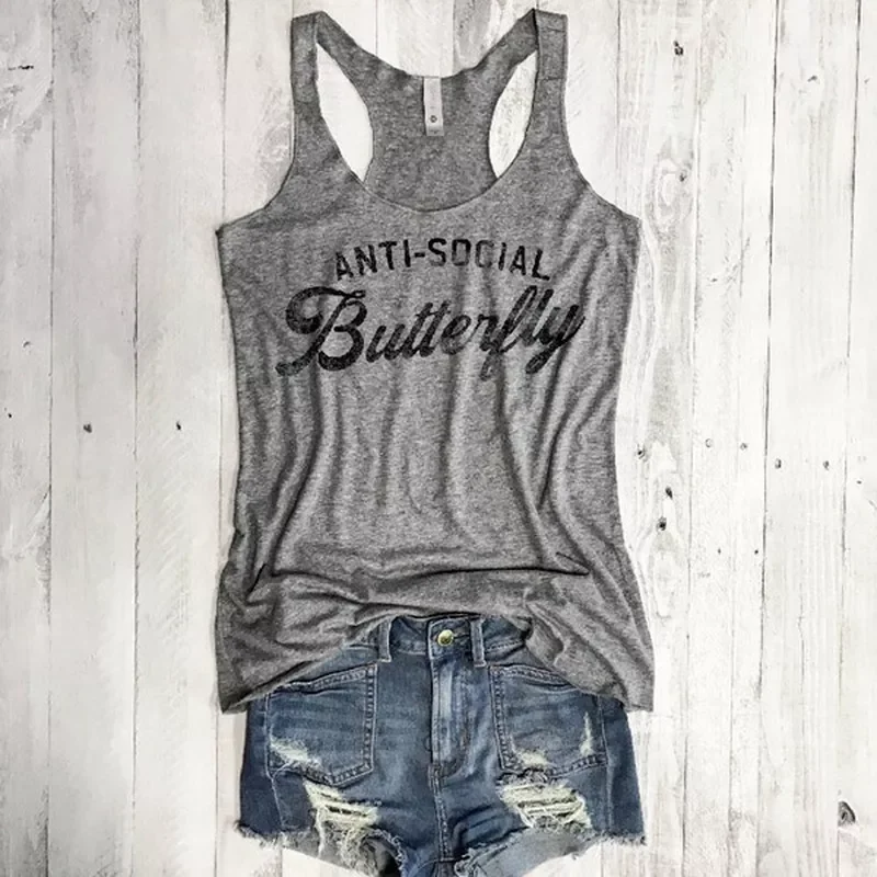 Women Tank Top Sleeveless Letter Print Summer Hot Sale Loose Cotton Vest Casual Streetwear Tops Gym Fitness Workout Blouse
Women Tank Top Sleeveless Letter Print Summer Hot Sale Loose Cotton Vest Casual Streetwear Tops Gym Fitness Workout Blouse