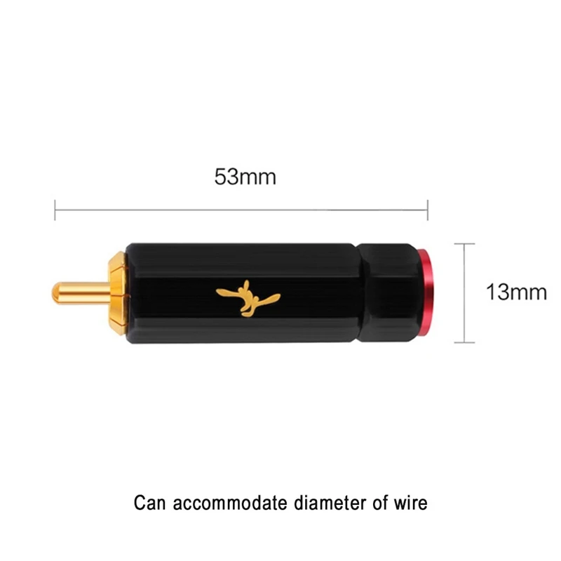 YYTCG Pure Copper Gold Plated RCA Plug Self Locking Lotus Terminal Soldering Free Heating Wire DIY Audio Connector
YYTCG Pure Copper Gold Plated RCA Plug Self Locking Lotus Terminal Soldering Free Heating Wire DIY Audio Connector