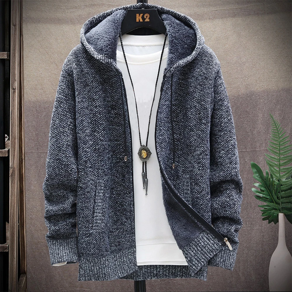 Mens Fleece Hooded Thick Warm Hoodie Winter Knitting Zip Coat Jacket Sweatshirt Coats Casual Sweatshirts Fashion Jacket
Mens Fleece Hooded Thick Warm Hoodie Winter Knitting Zip Coat Jacket Sweatshirt Coats Casual Sweatshirts Fashion Jacket