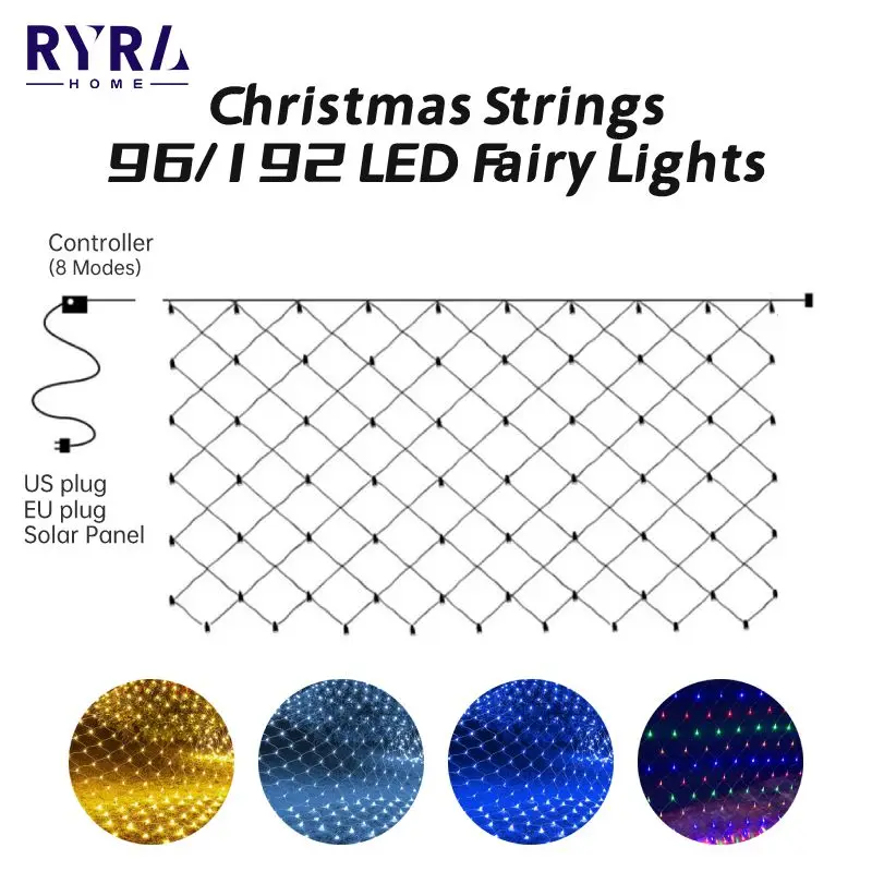 Уличная декоративная сказочная гирлянда, 96/192 светодиодов, Рождественская гирлянда, световые струны, водонепроницаемая гирлянда для дерева... 
Уличная декоративная сказочная гирлянда, 96/192 светодиодов, Рождественская гирлянда, световые струны, водонепроницаемая гирлянда для дерева...