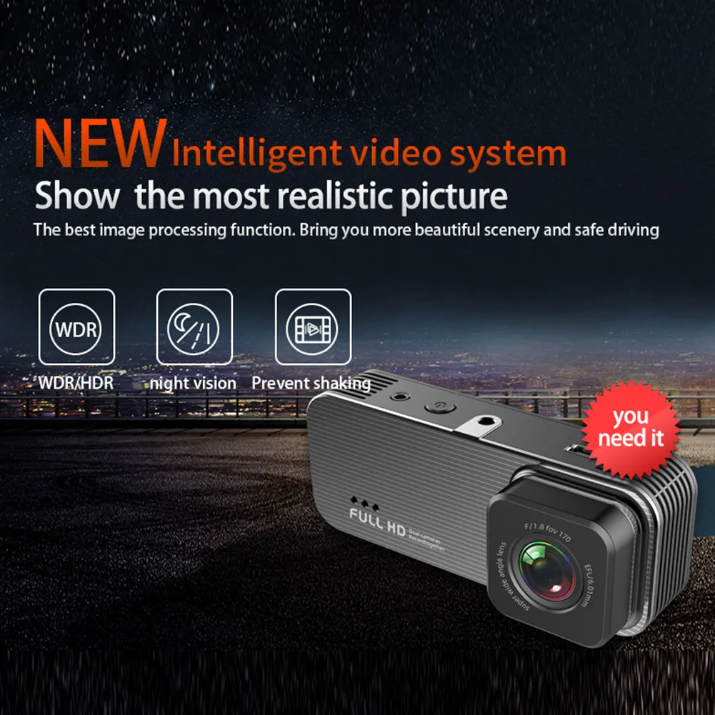 24H Car Video Recorder Touch Screen Dash Cam HD 1080P Vehicle Camera Recorder Night Vision Dashcam Car Blcak Box IPS Dual Lens
24H Car Video Recorder Touch Screen Dash Cam HD 1080P Vehicle Camera Recorder Night Vision Dashcam Car Blcak Box IPS Dual Lens