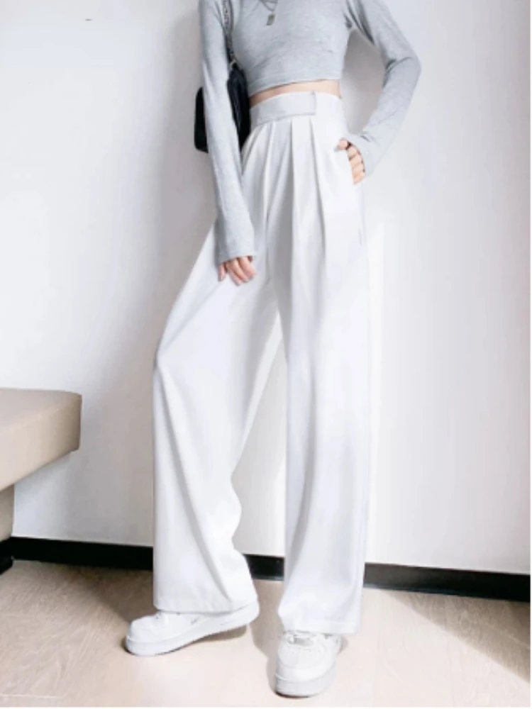 Wide Leg Pants Women 2022 Spring Autumn New Classic Suit Pants Retro Streetwear Women Casual Black Long High Waist Women Pants
Wide Leg Pants Women 2022 Spring Autumn New Classic Suit Pants Retro Streetwear Women Casual Black Long High Waist Women Pants
