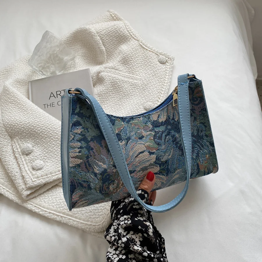 Women's Underarm Bags Autumn 2023 Trendy New Oil Painting Shoulder Bag Cute Simple Handbags And Purses Female Travel Small Totes
Women's Underarm Bags Autumn 2023 Trendy New Oil Painting Shoulder Bag Cute Simple Handbags And Purses Female Travel Small Totes