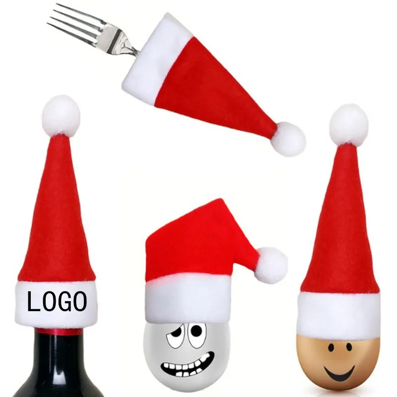 Mini Christmas hat Christmas bottle set knife and fork cutlery cloth bag home decoration gifts can be customized logo
Mini Christmas hat Christmas bottle set knife and fork cutlery cloth bag home decoration gifts can be customized logo