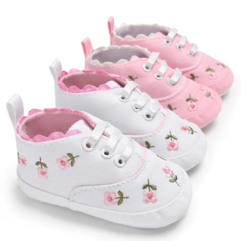 Baby Girls Shoes White Pink Floral Embroidered Soft Soles Shoes Prewalker Walking Toddler Casual Kids Shoes For 0-12M
Baby Girls Shoes White Pink Floral Embroidered Soft Soles Shoes Prewalker Walking Toddler Casual Kids Shoes For 0-12M