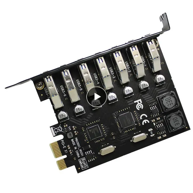 Usb 3.0 Hub Adapter Pci-e Extender Usb 3.0 7 Ports Usb3 Pcie Pci-e X1 Controller Converter For Btc Miner Pci E To 7 Ports
Usb 3.0 Hub Adapter Pci-e Extender Usb 3.0 7 Ports Usb3 Pcie Pci-e X1 Controller Converter For Btc Miner Pci E To 7 Ports