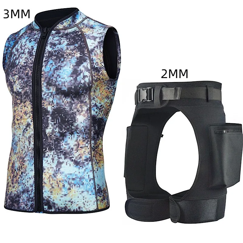 3mm Men'S Neoprene Sleeveless Wetsuit, Swimming Vest Jacket With Technical Diving Shorts, Swimming Surfing Kayak Gear
3mm Men'S Neoprene Sleeveless Wetsuit, Swimming Vest Jacket With Technical Diving Shorts, Swimming Surfing Kayak Gear