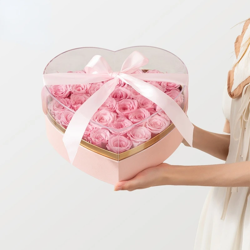 Flower Gift Box Valentine Acrylic Gift Box with Ribbon Heart Shaped Flower Box Valentine's Day Fresh Flower Wrapping Bouquet Box
Flower Gift Box Valentine Acrylic Gift Box with Ribbon Heart Shaped Flower Box Valentine's Day Fresh Flower Wrapping Bouquet Box