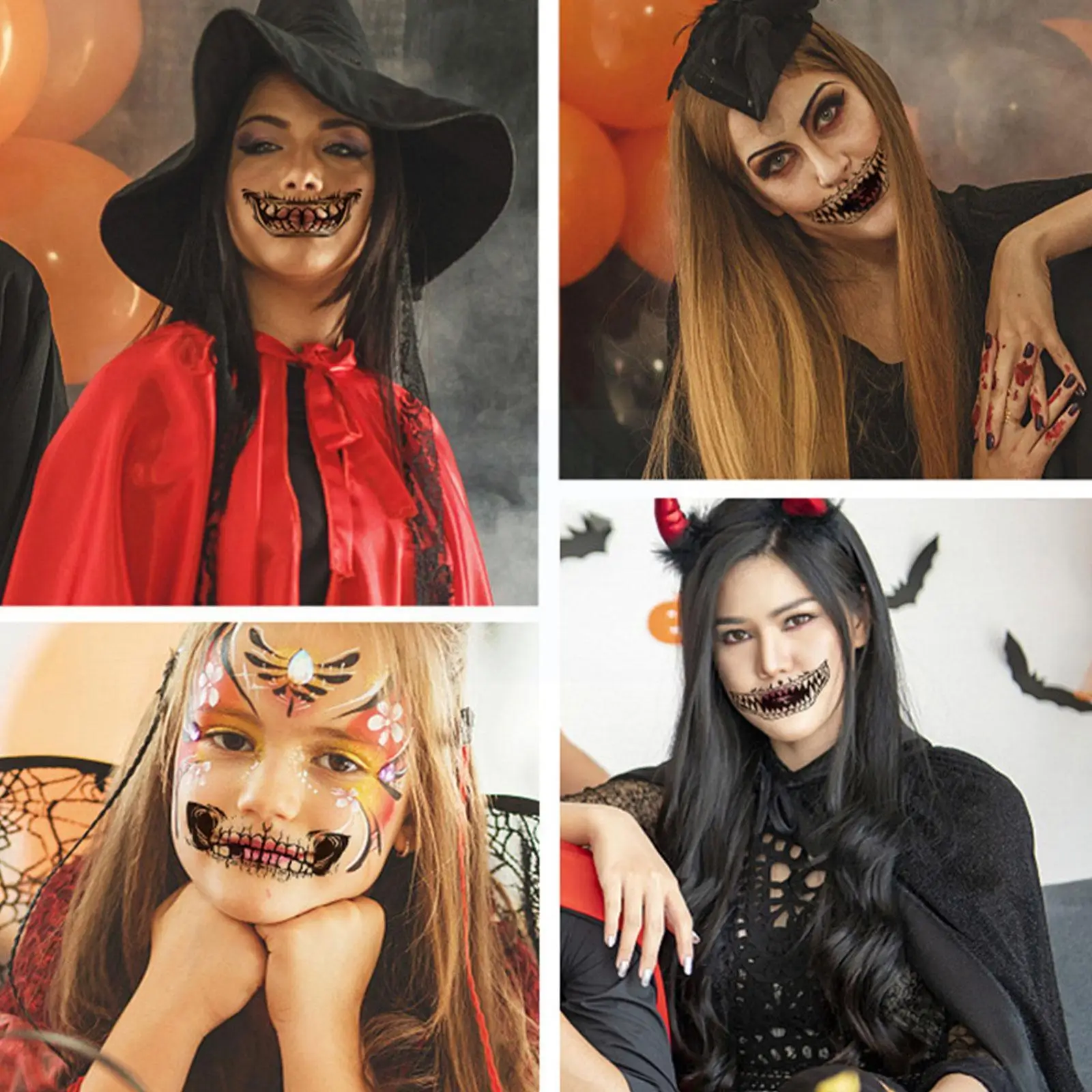 Halloween Tattoo Sticker Face Sticker Mouth Teeth Tattoo Sticker Wind Tattoo Waterproof Makeup Funny Temporary Dark I1h5
Halloween Tattoo Sticker Face Sticker Mouth Teeth Tattoo Sticker Wind Tattoo Waterproof Makeup Funny Temporary Dark I1h5
