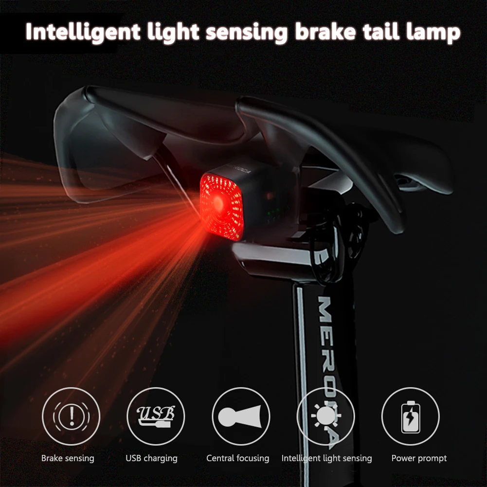 Smart Bicycle Brake Rear Light Waterproof USB Rechargeable Cycling MTB Bike Taillight Safety Warning LED Back Lights Rear Lamp
Smart Bicycle Brake Rear Light Waterproof USB Rechargeable Cycling MTB Bike Taillight Safety Warning LED Back Lights Rear Lamp