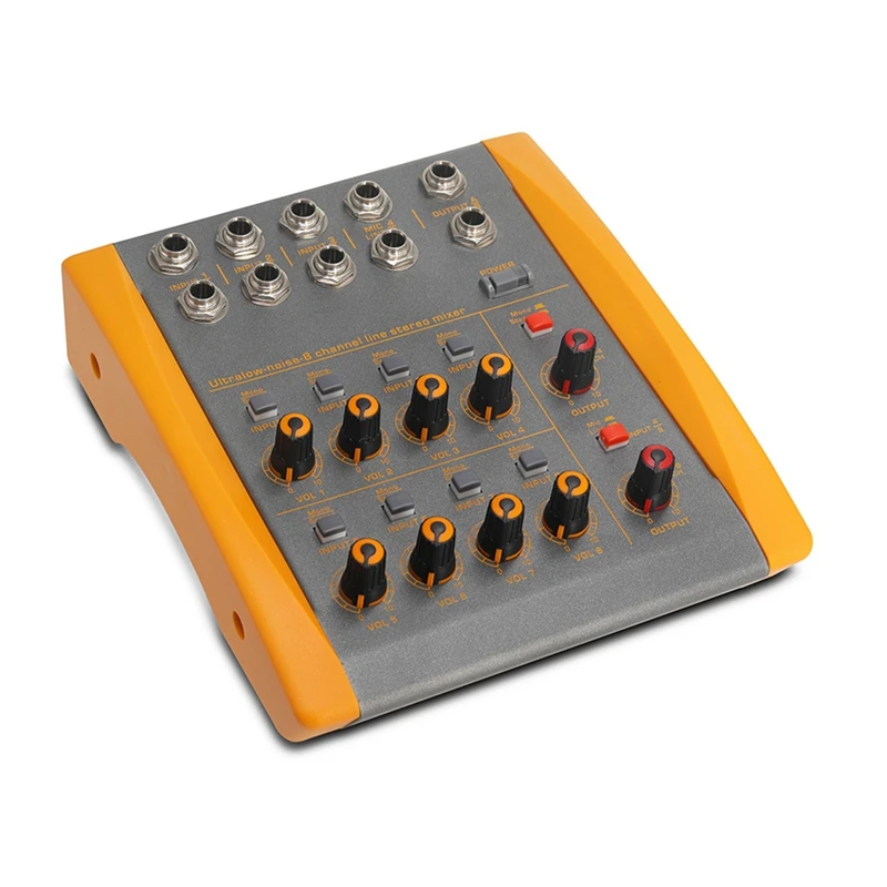 8-Channel Audio Mixer, DC 5V,Low-Noise Stereo Mono Switching, For Small Clubs Or Bars, As Guitars, Bass, Keyboard
8-Channel Audio Mixer, DC 5V,Low-Noise Stereo Mono Switching, For Small Clubs Or Bars, As Guitars, Bass, Keyboard
