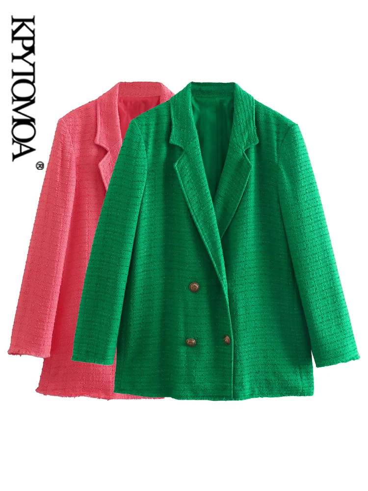 Женский твидовый двубортный пиджак KPYTOMOA, винтажный пиджак с длинным рукавом и потертостями, женская верхняя одежда, шикарный пиджак
Женский твидовый двубортный пиджак KPYTOMOA, винтажный пиджак с длинным рукавом и потертостями, женская верхняя одежда, шикарный пиджак