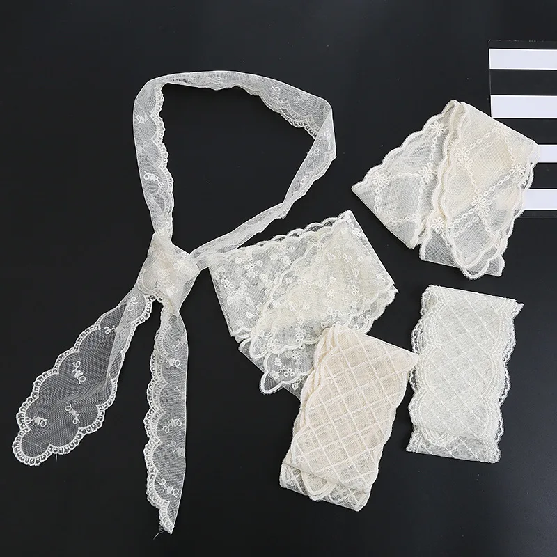 Retro Long Lace Small Silk Scarf Female Spring and Summer Temperament Hollow Streamer Fashion Bow Neck Scarf Hair Accessories 
Retro Long Lace Small Silk Scarf Female Spring and Summer Temperament Hollow Streamer Fashion Bow Neck Scarf Hair Accessories