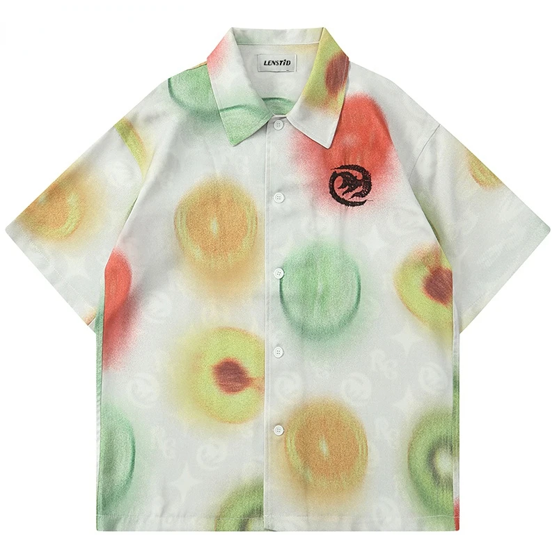 Summer Men Button Beach Shirt Hip Hop Fruit Graphic Print Embroidery Tops Blouses Streetwear Harajuku Fashion Casual Male Shirts
Summer Men Button Beach Shirt Hip Hop Fruit Graphic Print Embroidery Tops Blouses Streetwear Harajuku Fashion Casual Male Shirts