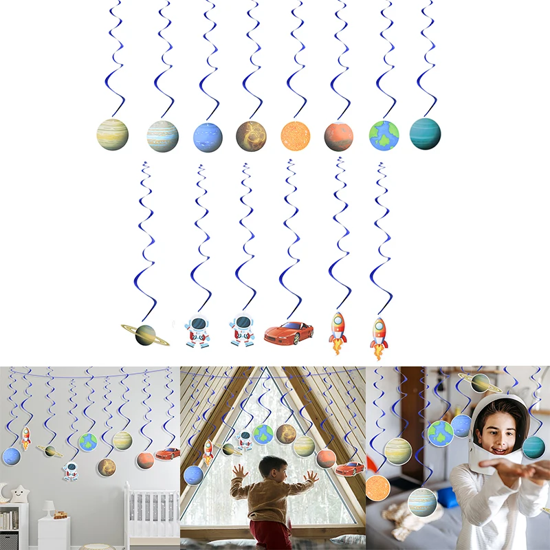 1set Astronaut Theme Party Decoration Banner Creative Rocket Eight Planets Spiral Ornaments Children Birthday Party Decoration 
1set Astronaut Theme Party Decoration Banner Creative Rocket Eight Planets Spiral Ornaments Children Birthday Party Decoration