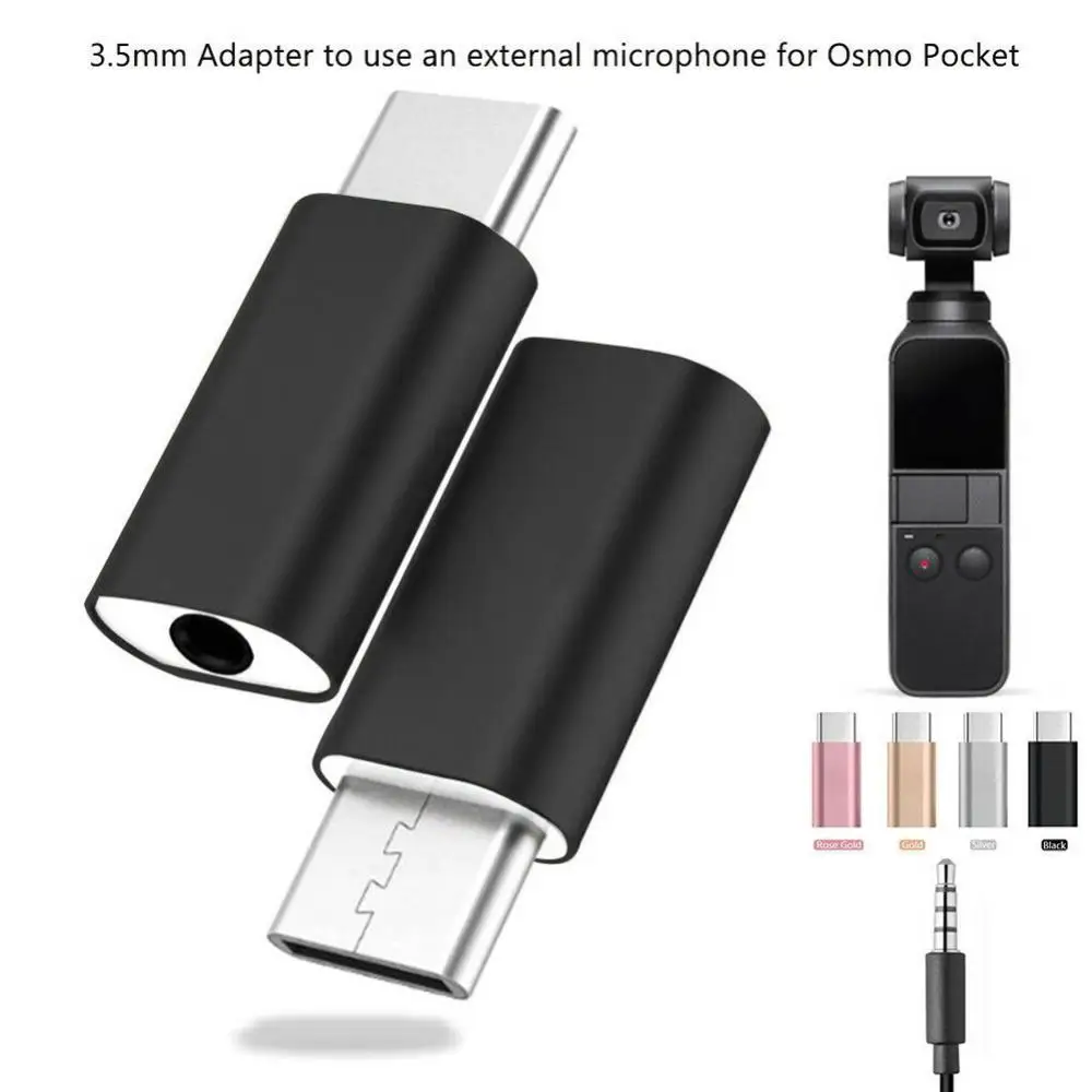 Type-C to 3.5mm Audio Adapter Converter for Osmo Pocket External Mic Connector Accessories 
Type-C to 3.5mm Audio Adapter Converter for Osmo Pocket External Mic Connector Accessories