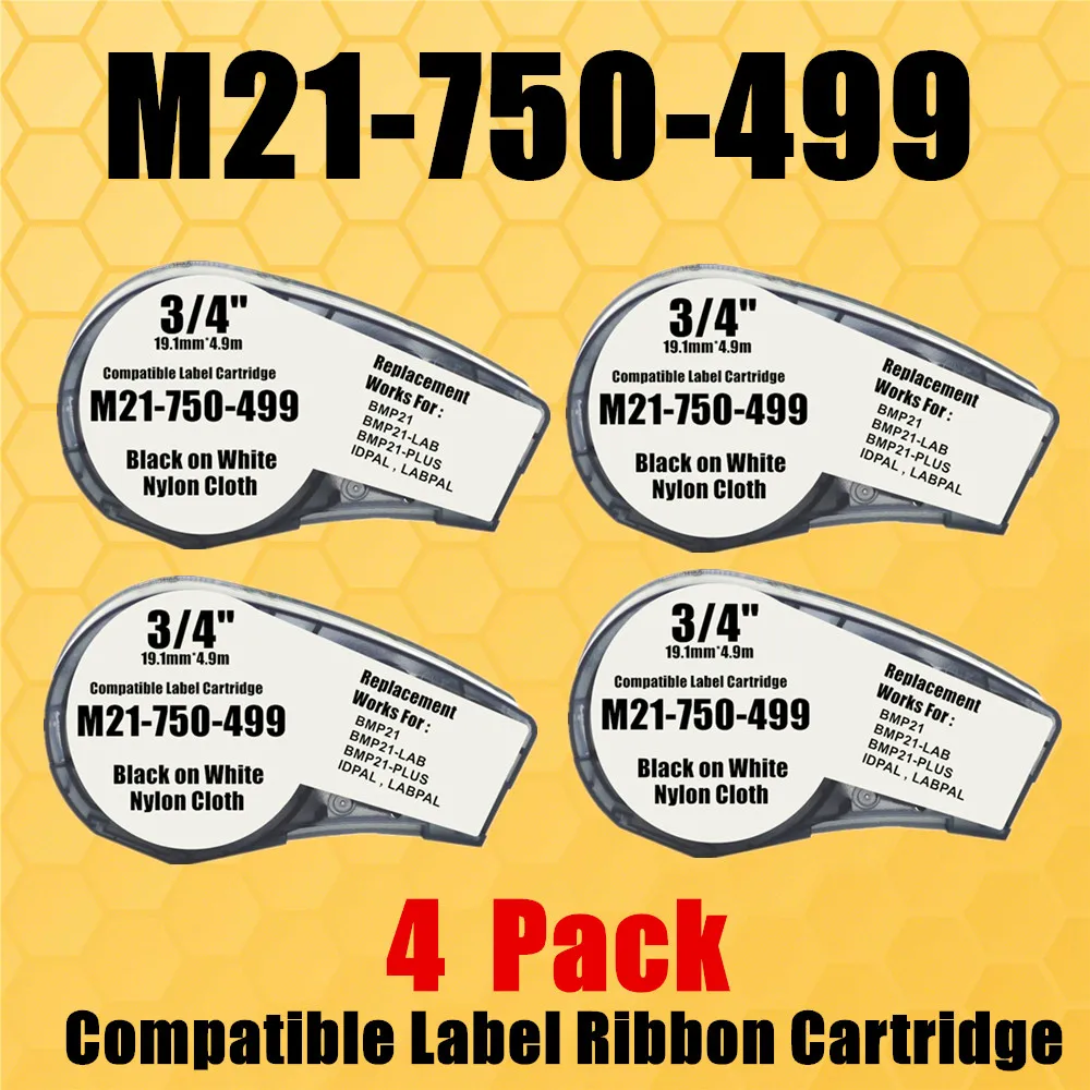 1~4PK High Adhesion Nylon Cloth Label Tape for M21-750-499 Black On White Compatible for BMP21 PLUS and BMP21 LAB,0.75" * 4.9m
1~4PK High Adhesion Nylon Cloth Label Tape for M21-750-499 Black On White Compatible for BMP21 PLUS and BMP21 LAB,0.75" * 4.9m