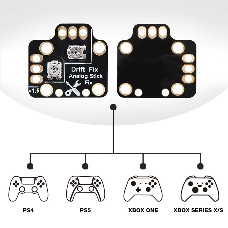 

2Pcs Analog Stick Drift Fix Mod Reset Drift Thumbstick Resistance Calibration Plate forPS5 Xboxone Game Controller