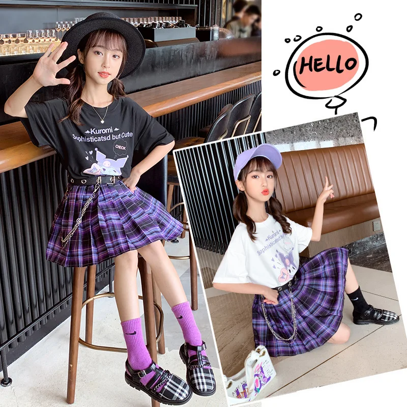 Kawaii Kuromi Dress Sanrio New Girls Jk College Style Uniform Skirt Cute Cartoon T-Shirt Pleated Skirt Two-Piece Set
Kawaii Kuromi Dress Sanrio New Girls Jk College Style Uniform Skirt Cute Cartoon T-Shirt Pleated Skirt Two-Piece Set
