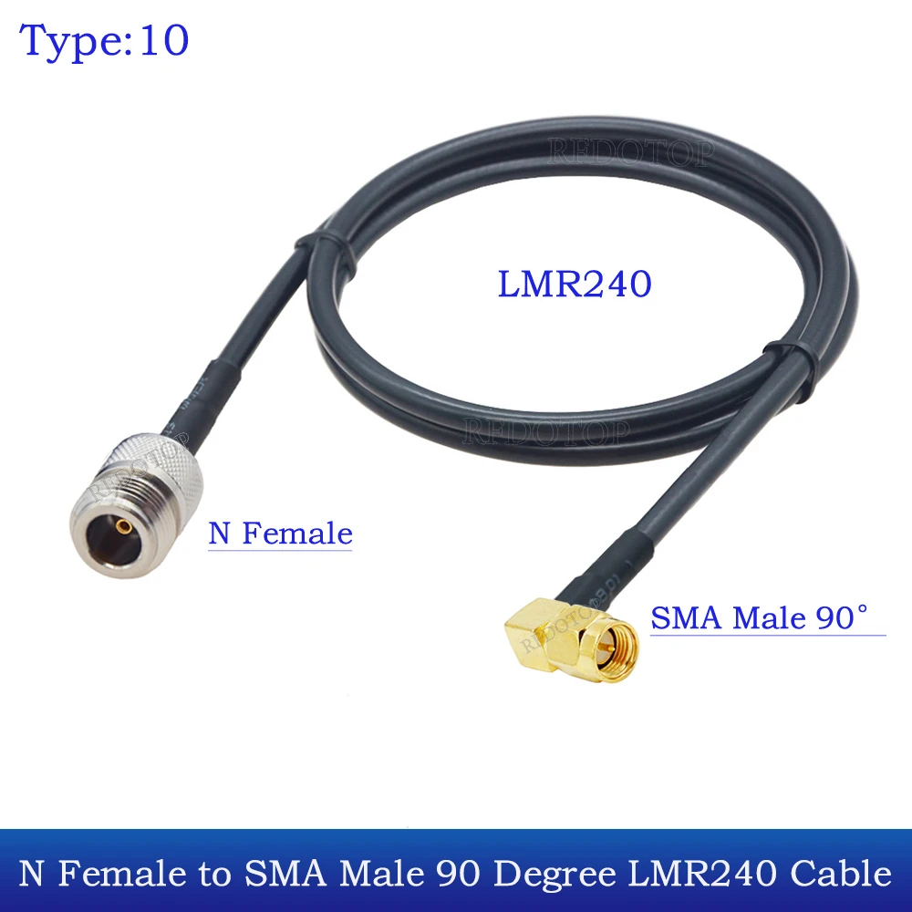 RFDOTOP Кабель N-SMA LMR240 50 Ом
RFDOTOP Кабель N-SMA LMR240 50 Ом