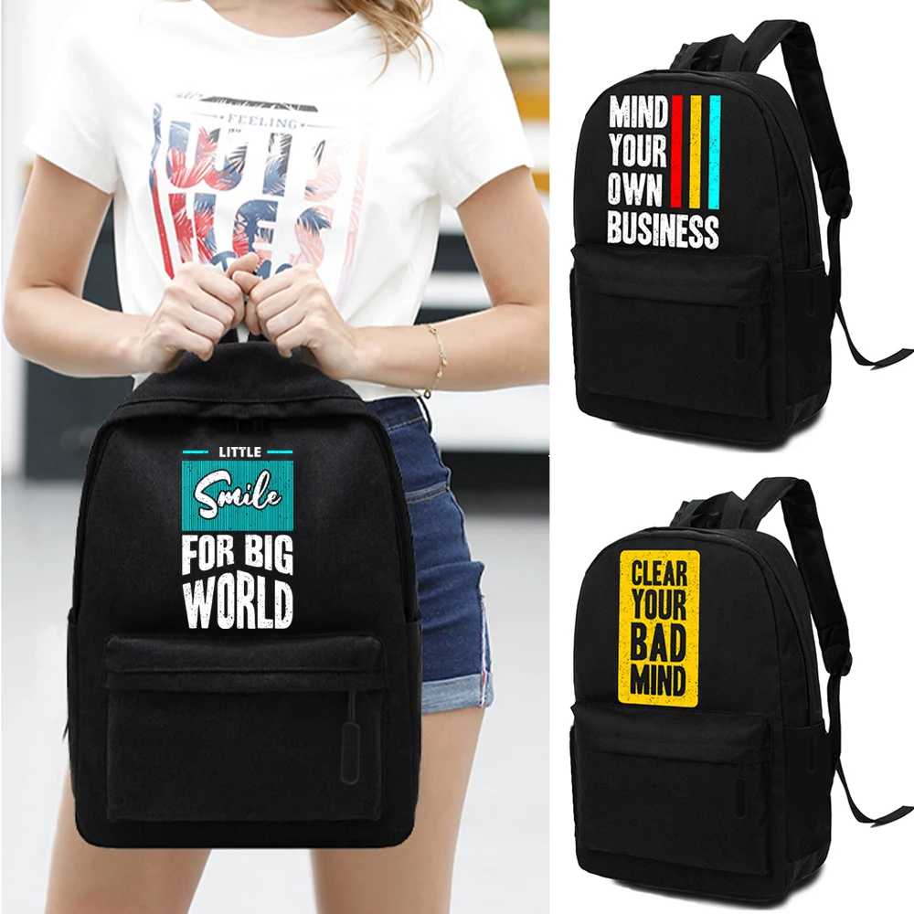 Harajuku Women School Backpack Large Pack Canvas Bags for Girls Simple Style Organizer Phrase Print Students and Books Bagspack
Harajuku Women School Backpack Large Pack Canvas Bags for Girls Simple Style Organizer Phrase Print Students and Books Bagspack