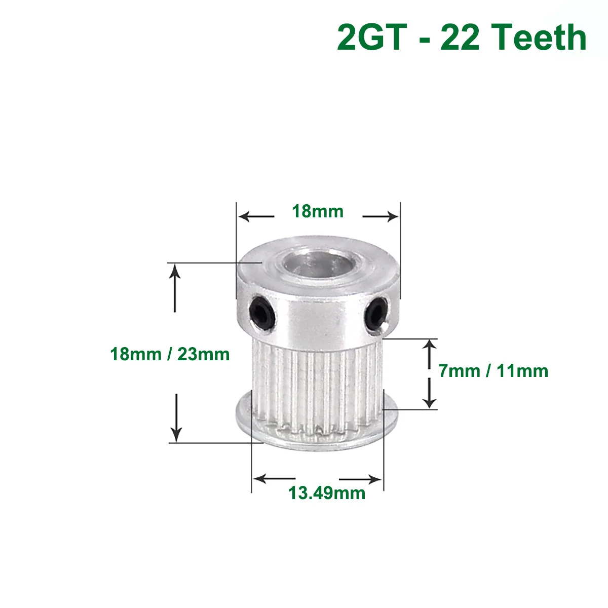 3D Printer Parts 22 Tooth 2GT Timing Pulley Aluminum Bore 4/5/6/6.35/8/10mm Synchronous Wheels Gear Part For Belt Width 6mm 10mm
3D Printer Parts 22 Tooth 2GT Timing Pulley Aluminum Bore 4/5/6/6.35/8/10mm Synchronous Wheels Gear Part For Belt Width 6mm 10mm