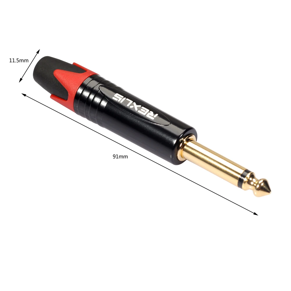 Mono 6.35MM Jack Male Plug 1/4 Inch Microphone DIY Soldered Guitar Cable Plug Audio Video Cable Connector
Mono 6.35MM Jack Male Plug 1/4 Inch Microphone DIY Soldered Guitar Cable Plug Audio Video Cable Connector