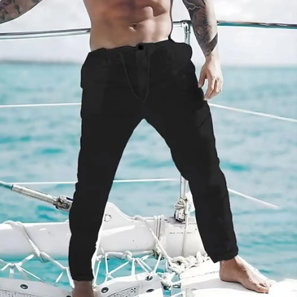 Side Pocket Trousers Breathable Summer Trousers for Men Soft Drawstring Pants with Slanted Pockets Simple Style Men Trousers
Side Pocket Trousers Breathable Summer Trousers for Men Soft Drawstring Pants with Slanted Pockets Simple Style Men Trousers