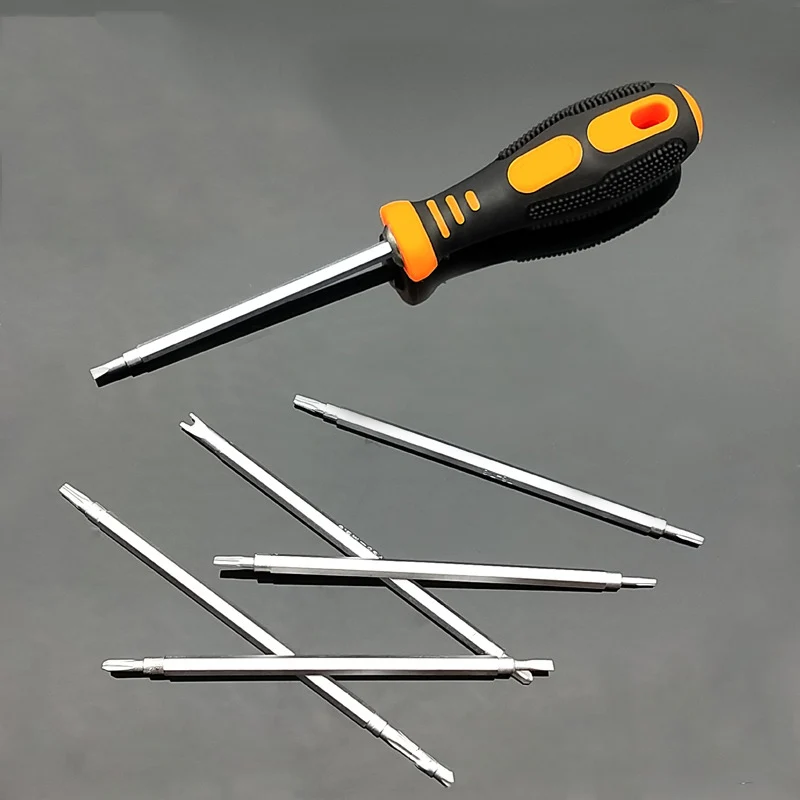 7PCS 6-in-1 Y-shaped/U-shaped/plum/triangle/slotted/cross screwdriver bit multifunctional household disassembly screwdriver set
7PCS 6-in-1 Y-shaped/U-shaped/plum/triangle/slotted/cross screwdriver bit multifunctional household disassembly screwdriver set