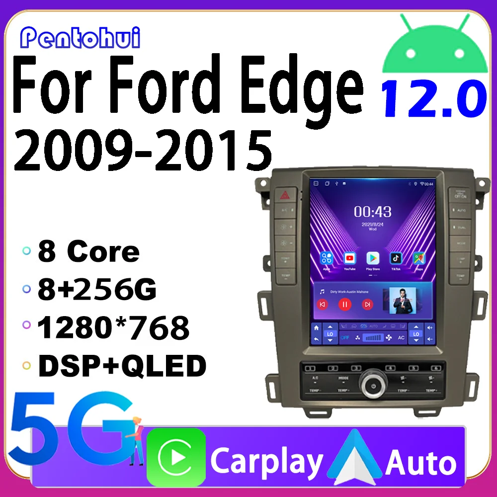 Pentohoi For Ford Edge 2009-2015 Android 12 Car Radio DVD Multimedia Video Autoradio Player Stereo Auto Navigation GPS 5G DSP BT
Pentohoi For Ford Edge 2009-2015 Android 12 Car Radio DVD Multimedia Video Autoradio Player Stereo Auto Navigation GPS 5G DSP BT