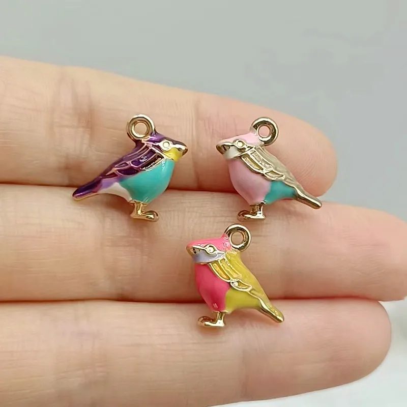 10Pcs Enamel Gold Plated 3D Birds Charm Pendant for Jewelry Making Necklace Bracelet Earrings DIY Accessories Craft 14x17mm
10Pcs Enamel Gold Plated 3D Birds Charm Pendant for Jewelry Making Necklace Bracelet Earrings DIY Accessories Craft 14x17mm