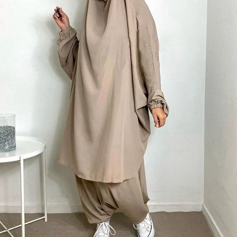 Jilbab 2 Piece Set Long Khimar Hijab Prayer Dress Muslim Women Sets Hooded Abaya Pant Suit Ramadan Abayas Islam Clothes Djellaba
Jilbab 2 Piece Set Long Khimar Hijab Prayer Dress Muslim Women Sets Hooded Abaya Pant Suit Ramadan Abayas Islam Clothes Djellaba