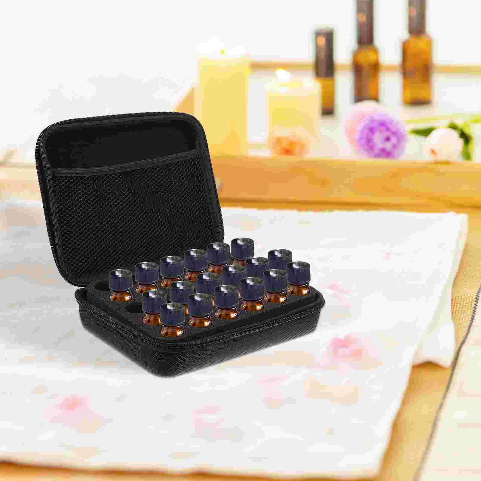 

Essential Oil Storage Case Carrying Bottle Travel Pouch Oils Bag Portable Holders Pouches Roller Set Organic Shockproof Holder