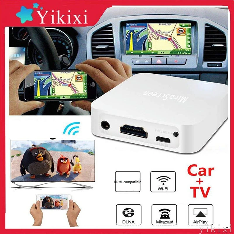 

Mirascreen X7 Car Auto Media DLNA Miracast Airplay Screen Mirroring Dongle TV Stick Wireless HD AV Output Video Streamer Display
