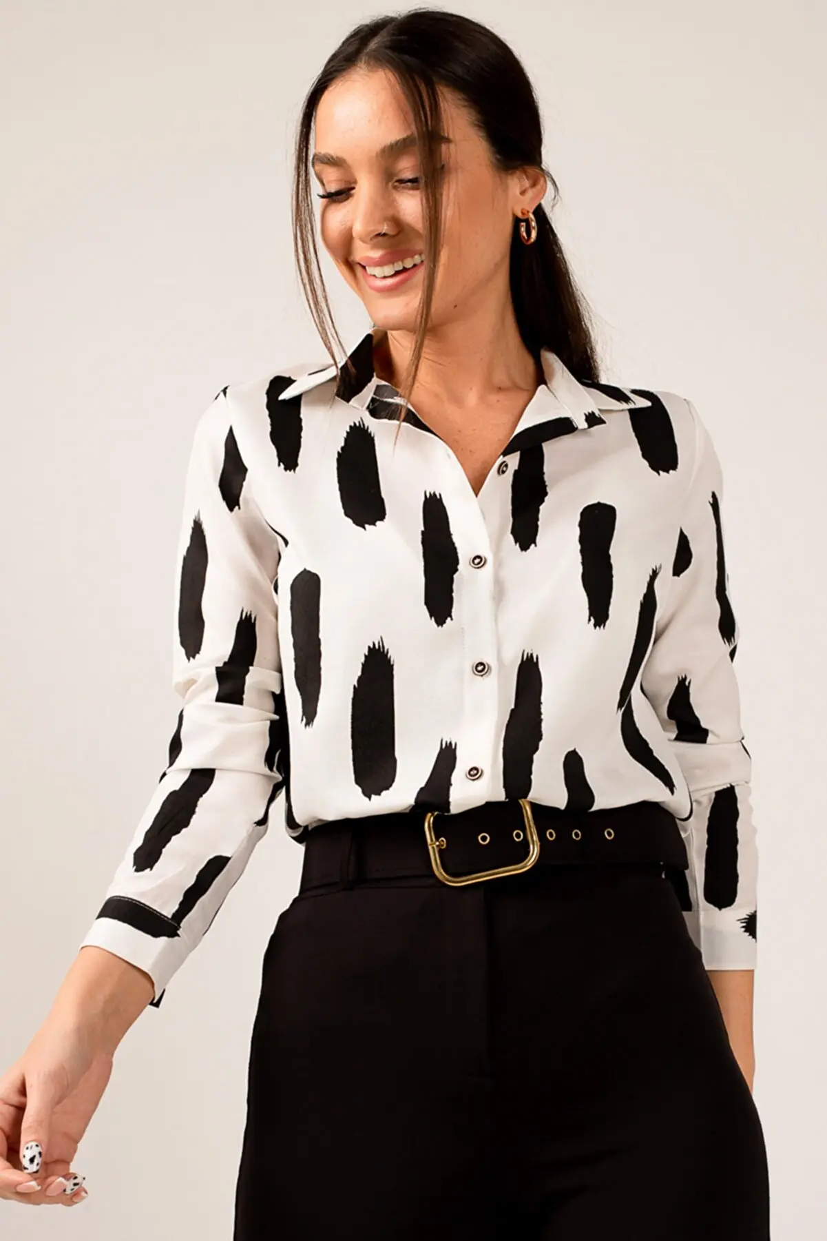 Women's Black Brush pattern Long Sleeve Shirt 16 Pretty and Cheap women's Shirts 251086135
Women's Black Brush pattern Long Sleeve Shirt 16 Pretty and Cheap women's Shirts 251086135