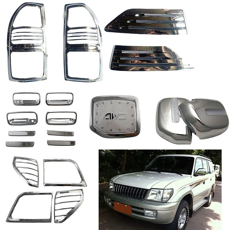 Side Mirror Cover Door Handle Side Lamp Fuel Tank Cover For Toyota Land Cruiser 90 Prado FJ90 J90 1996-2002 Accessories
Side Mirror Cover Door Handle Side Lamp Fuel Tank Cover For Toyota Land Cruiser 90 Prado FJ90 J90 1996-2002 Accessories