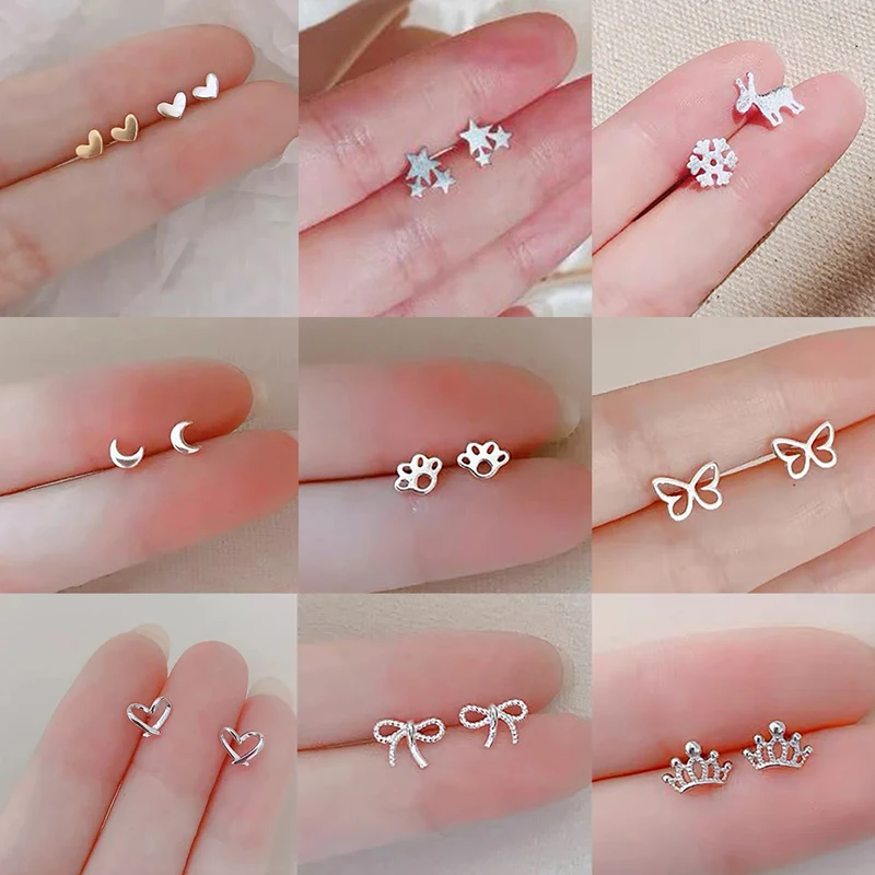 New Butterfly Simple 925 Small Silver Earrings Needle Stud For Women Vintage Heart Earring For Teen Jewelry Party Christmas 2022
New Butterfly Simple 925 Small Silver Earrings Needle Stud For Women Vintage Heart Earring For Teen Jewelry Party Christmas 2022