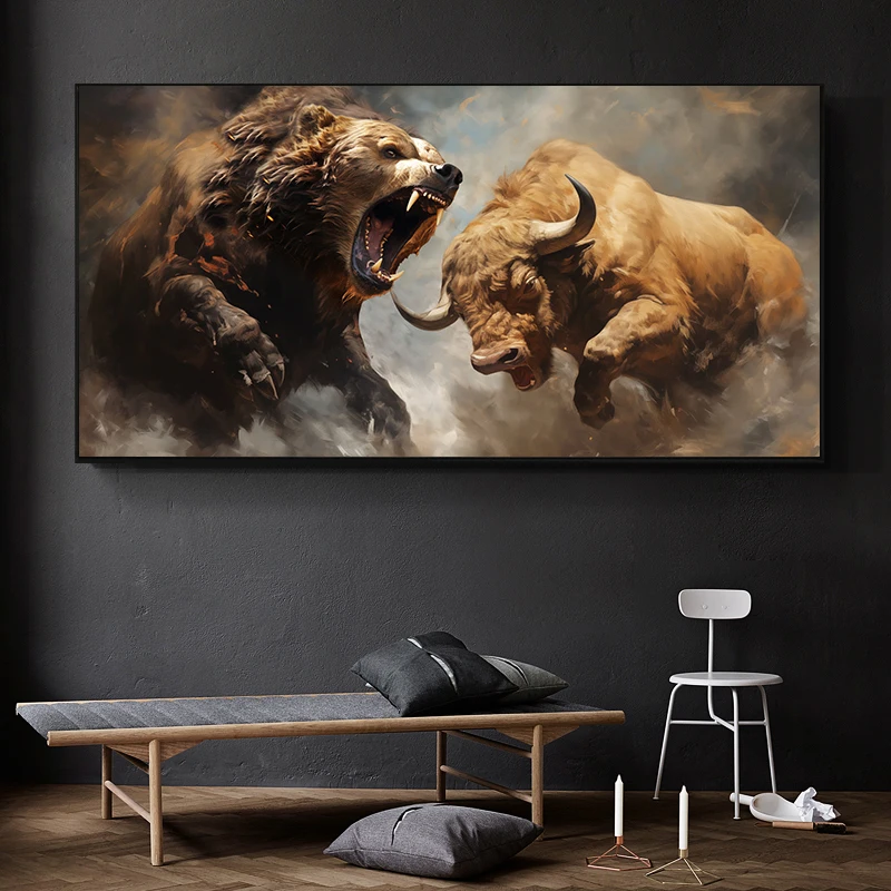 Настенная картина «Бык и Медведь»
Настенная картина «Бык и Медведь»