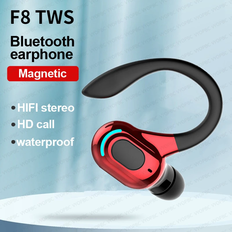 F8 Wireless Headsets Single-ear Bluetooth-compatible Earphone Hifi Stereo HD Voice Earbuds In-ear Running Sport Music Earphones
F8 Wireless Headsets Single-ear Bluetooth-compatible Earphone Hifi Stereo HD Voice Earbuds In-ear Running Sport Music Earphones