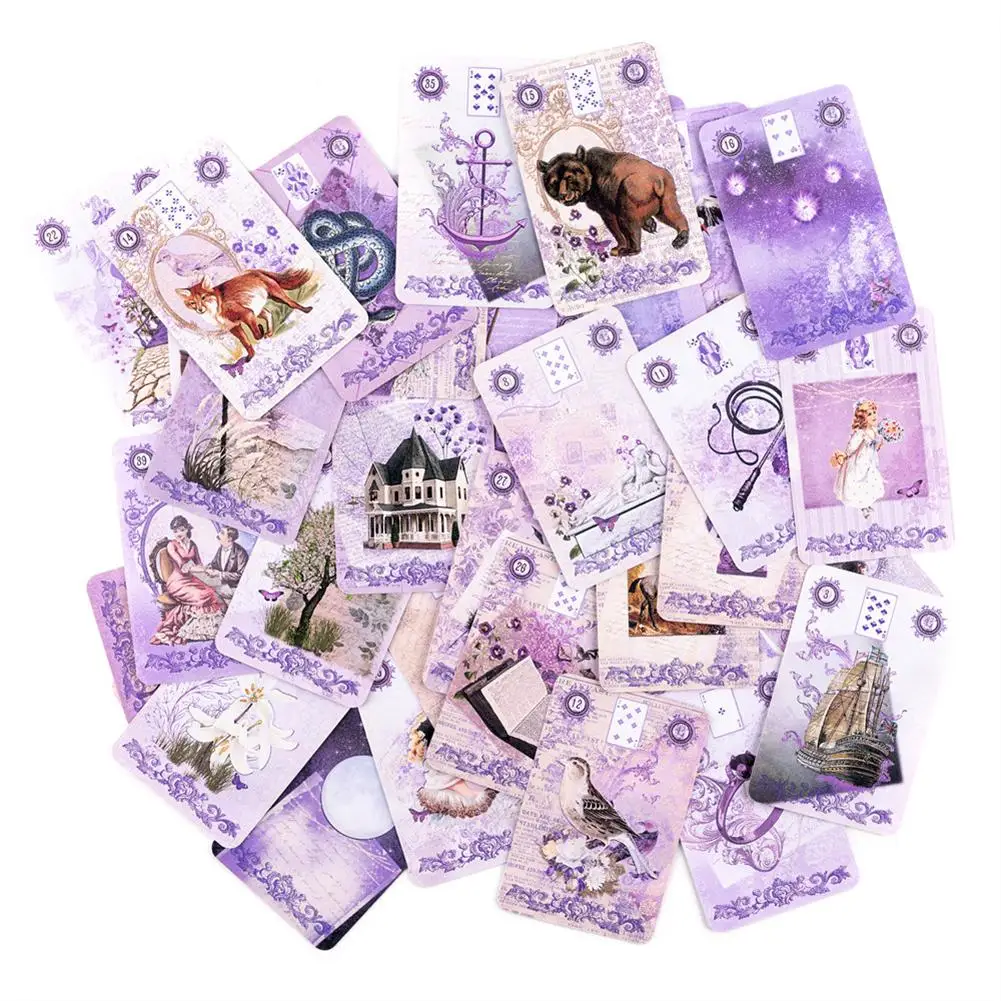 Лавандовые карточки Lenormand с изображением оракла, судьба, гадания, таро, настольная игра для праздника, вечеринки, семейного собрания
Лавандовые карточки Lenormand с изображением оракла, судьба, гадания, таро, настольная игра для праздника, вечеринки, семейного собрания