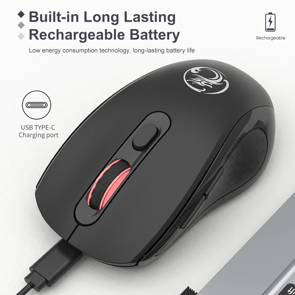 iMice Wireless Mouse Rechargeable Silent Mute 6 Buttons 1600 DPI Mini Computer Ergonomic Gaming Mause Optical USB For Laptop PC 
iMice Wireless Mouse Rechargeable Silent Mute 6 Buttons 1600 DPI Mini Computer Ergonomic Gaming Mause Optical USB For Laptop PC