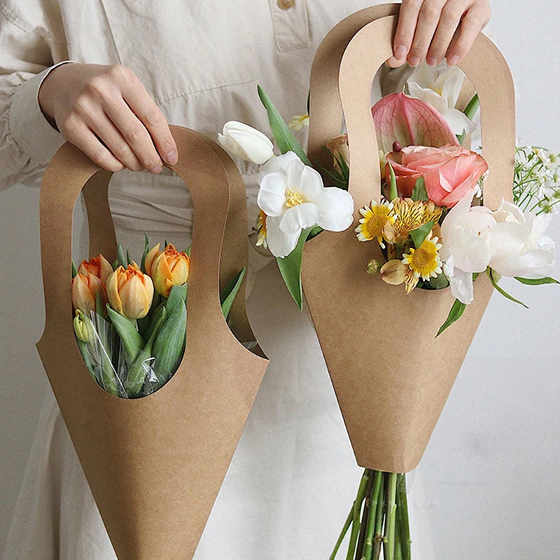 2pcs Handle Kraft Paper Flower Bags Flowers Wrapping Gift Flower Packaging Boxes for Home Wedding Party Decoration
2pcs Handle Kraft Paper Flower Bags Flowers Wrapping Gift Flower Packaging Boxes for Home Wedding Party Decoration