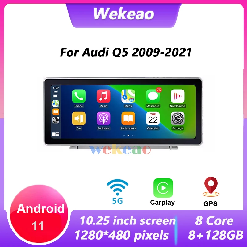 Wekeao 10,25 "Android 11 Audi Q5 2009 -2021 Carplay IPS экран автомобильное стерео радио Pantalla мультимедийный плеер GPS навигация
Wekeao 10,25 "Android 11 Audi Q5 2009 -2021 Carplay IPS экран автомобильное стерео радио Pantalla мультимедийный плеер GPS навигация