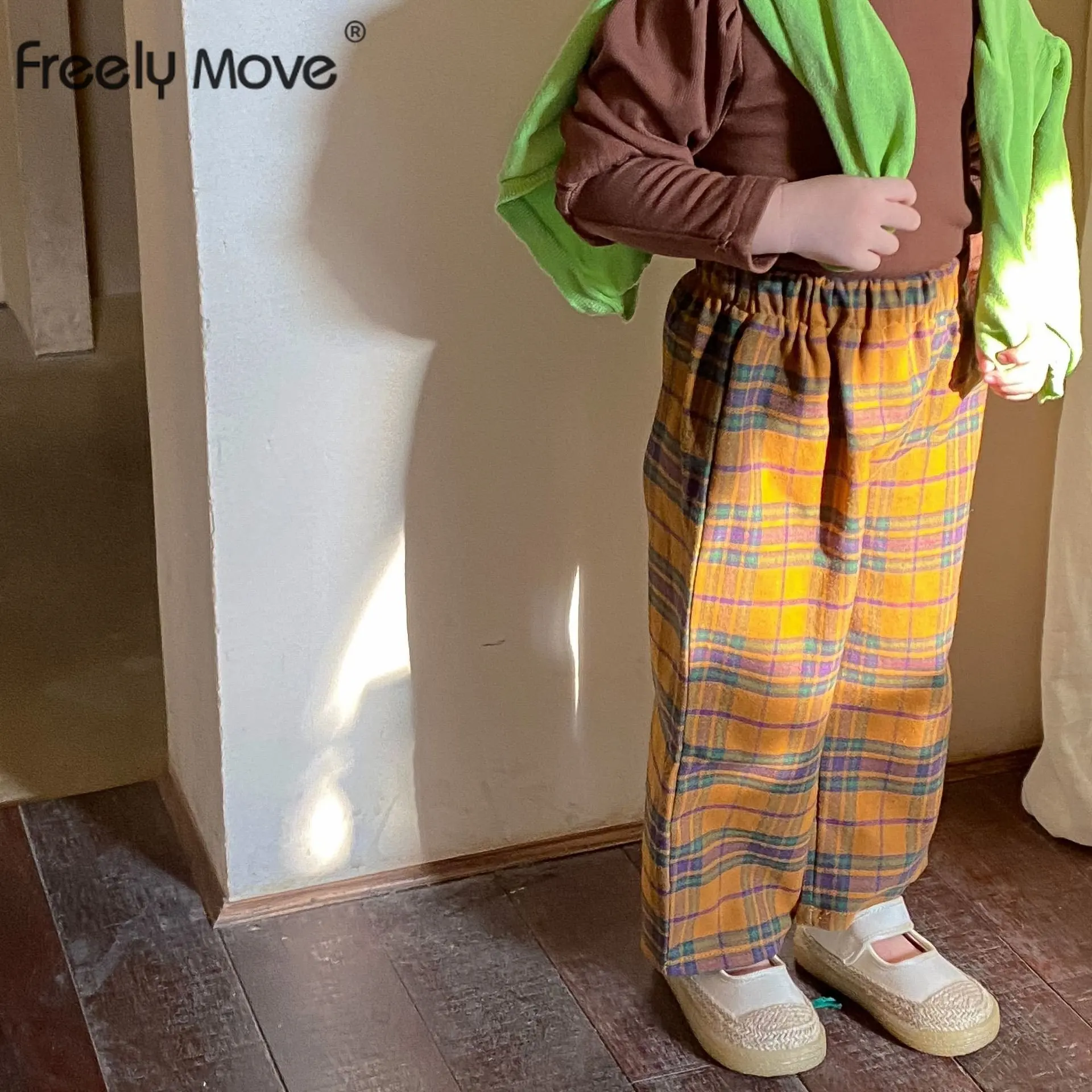Freely Move 2022 Autumn Korean Style Kids Pants Boys and Girls Trousers Cotton Plaid Wid Leg Pants Loose Casual Pants Clothes
Freely Move 2022 Autumn Korean Style Kids Pants Boys and Girls Trousers Cotton Plaid Wid Leg Pants Loose Casual Pants Clothes