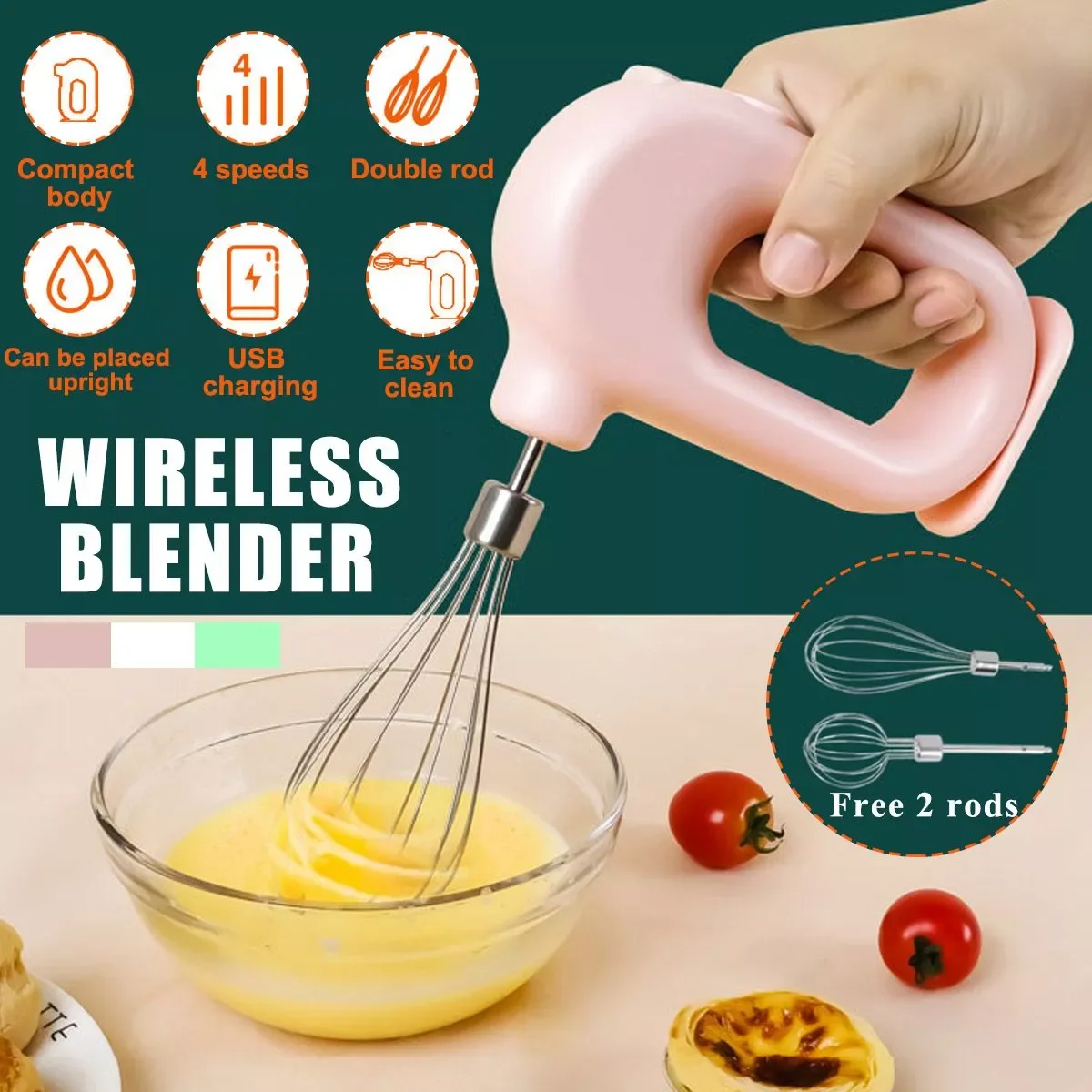 Warmtoo 20W Mini Electric Portable Wireless Charging Handheld Electric Whisk Blender Eggbeater Bubble Drink Stir Bar
Warmtoo 20W Mini Electric Portable Wireless Charging Handheld Electric Whisk Blender Eggbeater Bubble Drink Stir Bar