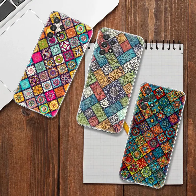 Emboss Vintage Lattice Flower Clear Case For Samsung Galaxy A53 A52 A23 A13 A12 A32 A33 A73 A41 Case Soft Cover Bohemian Pattern 
Emboss Vintage Lattice Flower Clear Case For Samsung Galaxy A53 A52 A23 A13 A12 A32 A33 A73 A41 Case Soft Cover Bohemian Pattern